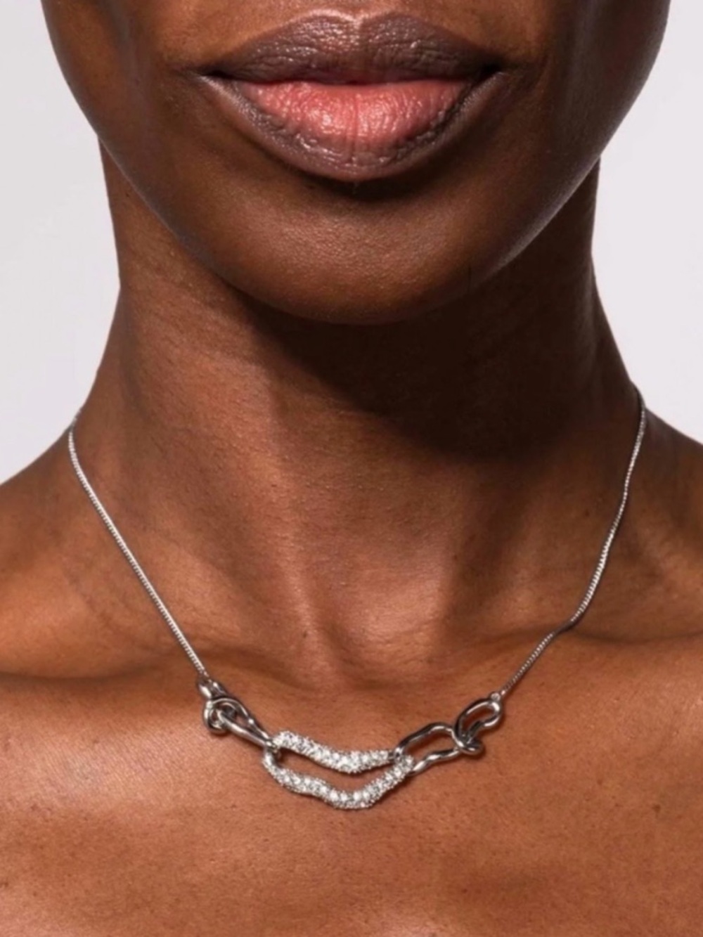 Alexis Bittar Solanales Small Link Necklace - Silver - Picture 2 of 4